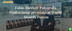 Fabio Riccioli premio alla carriera Fotografo Professional World Awards Forum di Milano 2023
